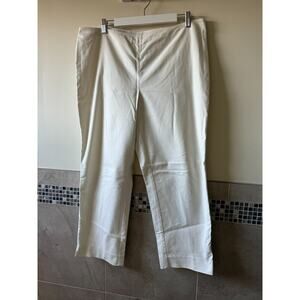 St. John Cream Cropped Pants SZ 14 USA